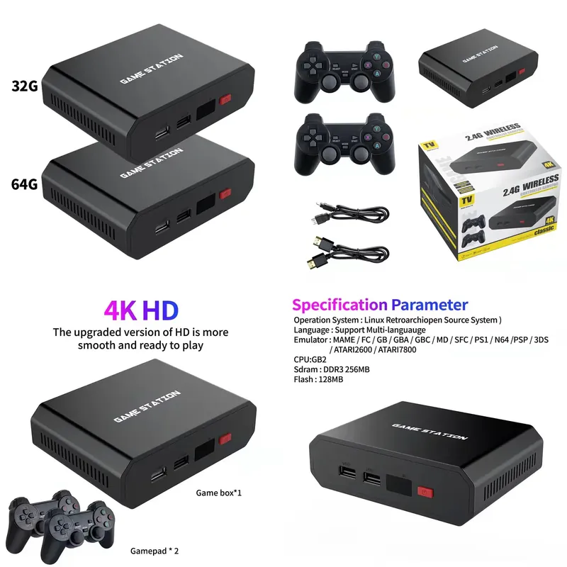 Video Gaming & Esports Usd Acc - Console di Gioco M8plus HD con