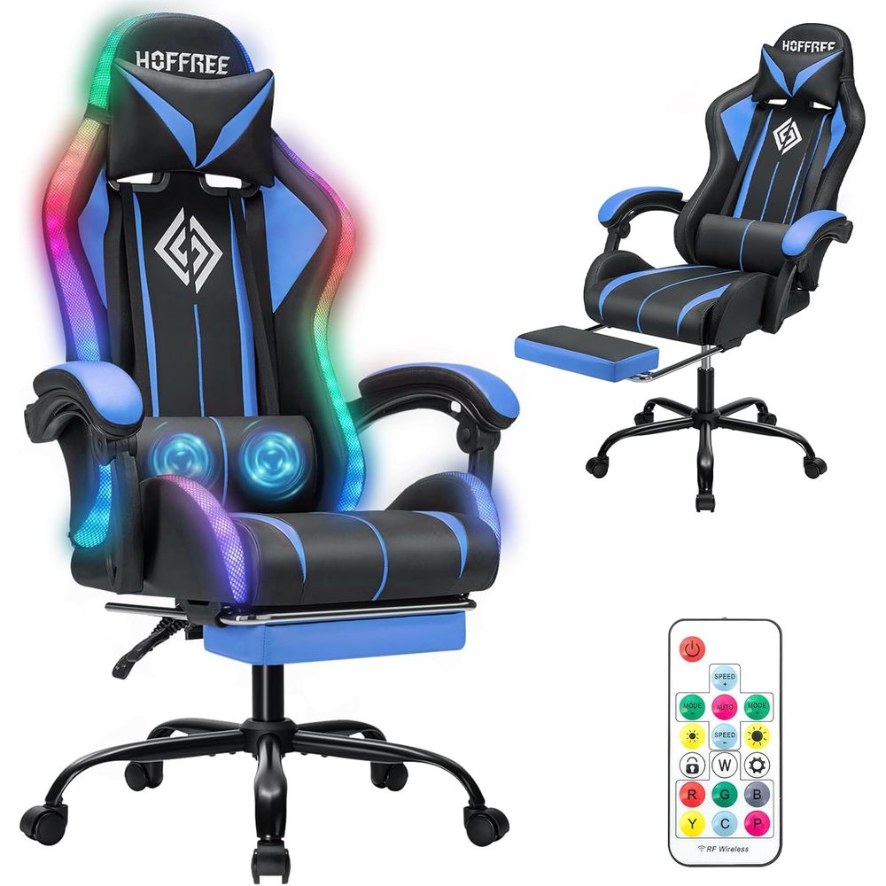 Video Gaming & Esports Usd Acc - Sedia da Gaming LED con Massaggio